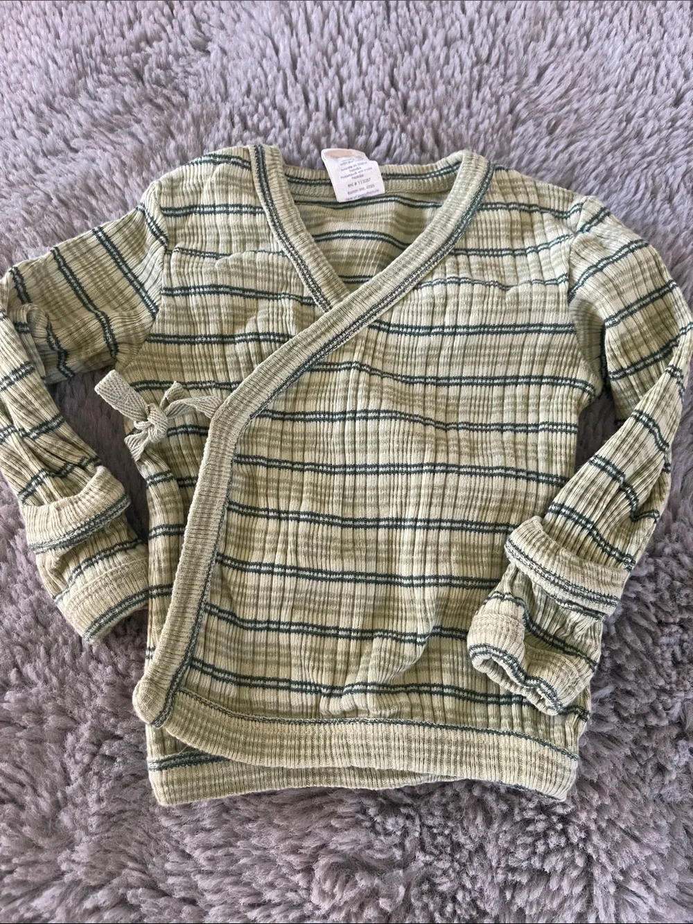 Kate Quinn Green Plaid Footed Kids Pajama Set - Cozy Wrap Top and Footed Bottoms
